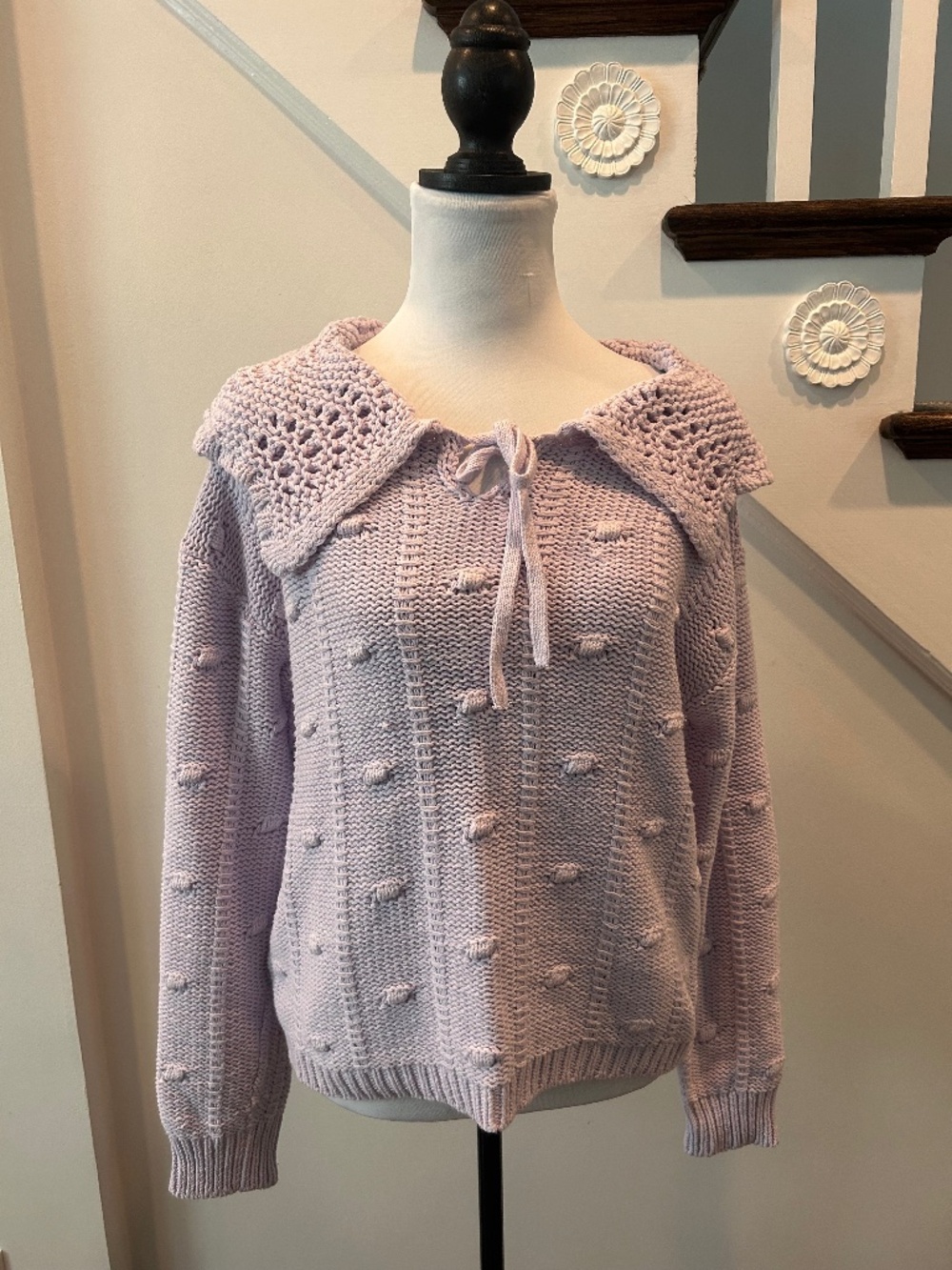 Sandy Liang Women's Purple and Pink Sweater